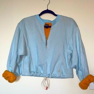 Two-tone Cropped Sweatshirt